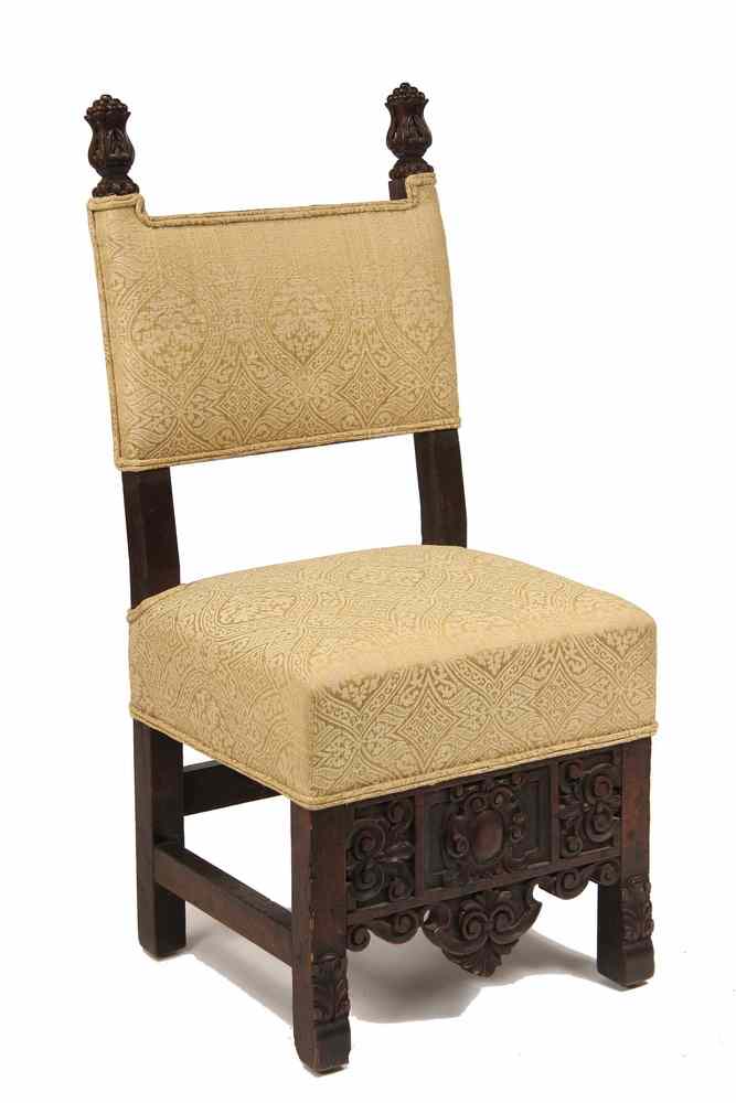 Appraisal: TH C ENGLISH LOW CHAIR - Tudor Low Chair with