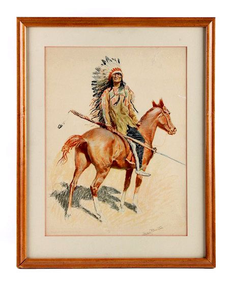 Appraisal: Frederic Remington Chromolithograph This is an original Frederic Remington chromolithograph