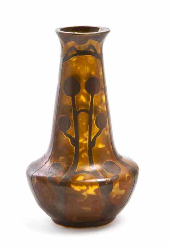 Appraisal: An Austrian Iridescent Glass Bud Vase attributed to Loetz of