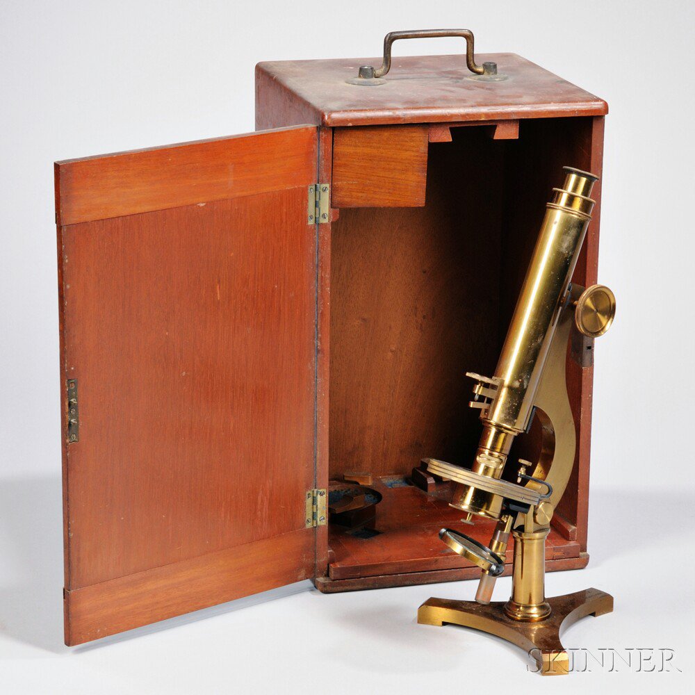 Appraisal: R J Beck Brass Monocular Microscope London Philadelphia no single