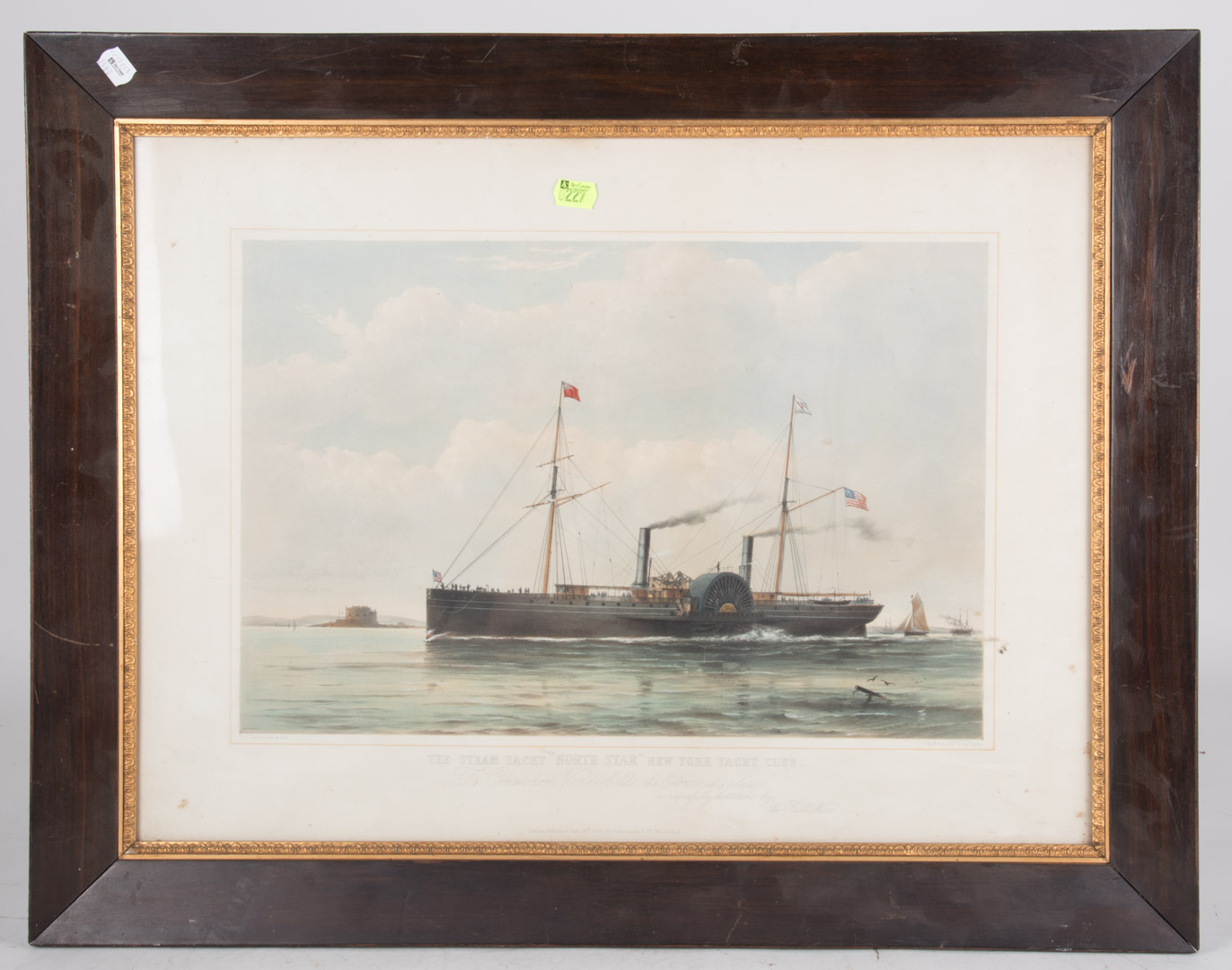 Appraisal: Framed print of steam yacht North Star