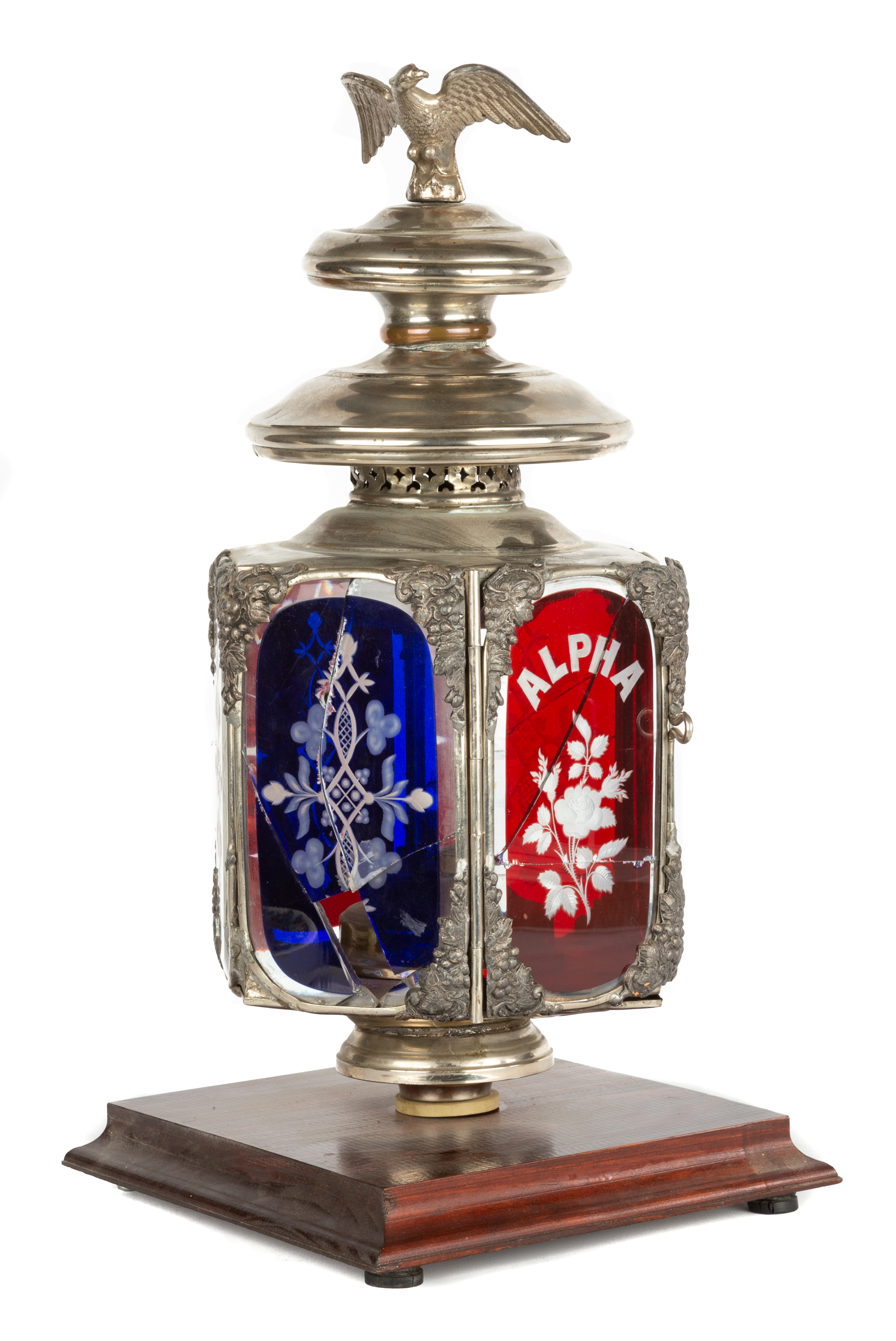 Appraisal: ALPHA FIRE COMPANY PA PRESENTATION LANTERN De Voursney Bros Makers