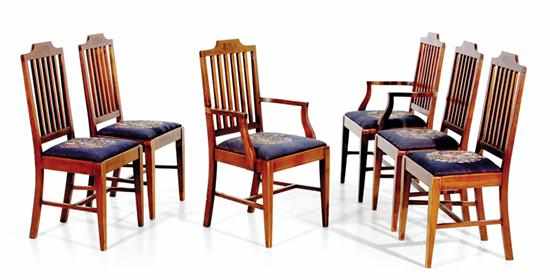 Appraisal: Hepplewhite style inlaid mahogany dining chair set comprised of two