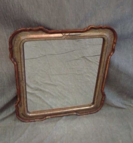 Appraisal: Silver gilt framed mirror Central Park West estate Dimensions Approx