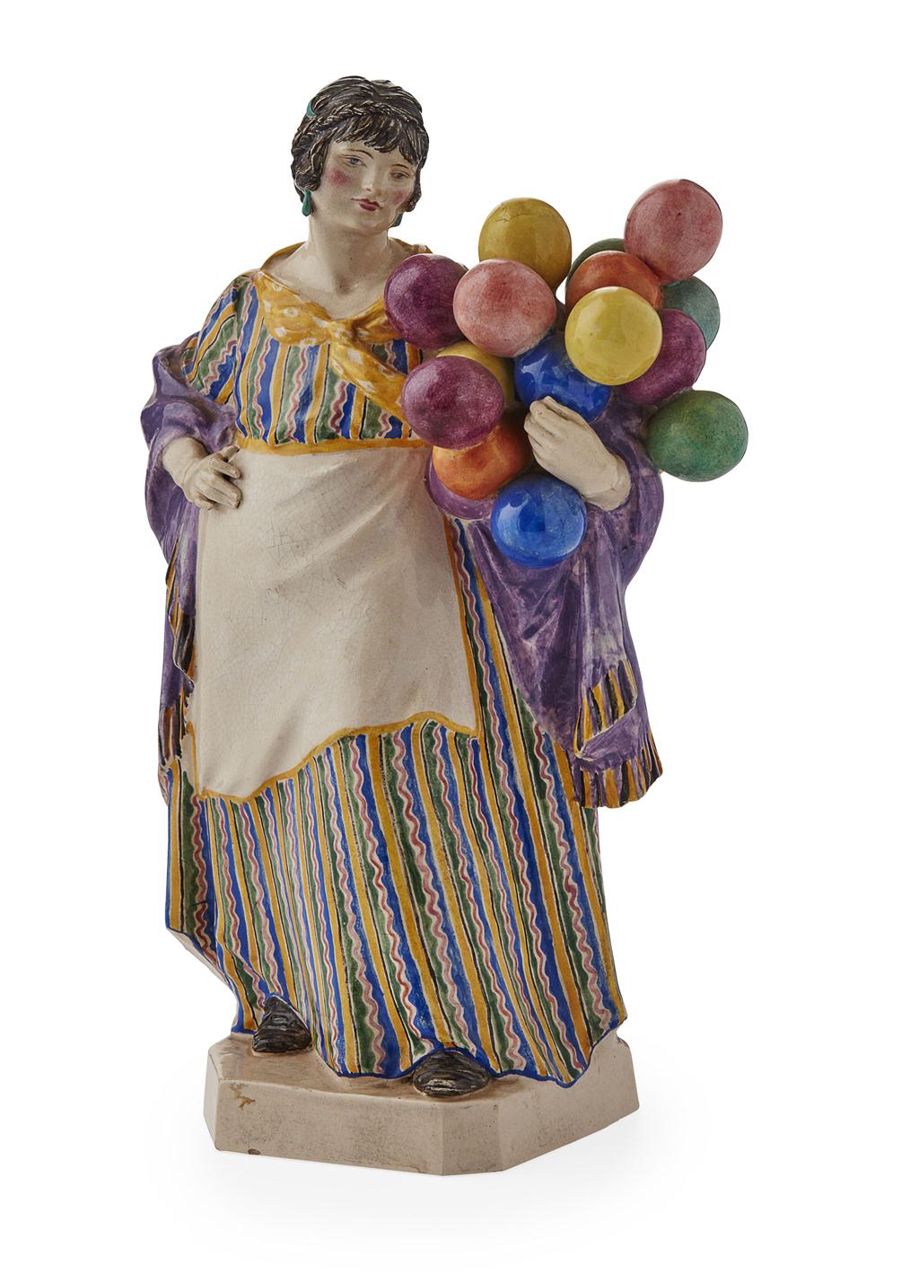 Appraisal: CHARLES VYSE - 'THE BALLOON WOMAN' A CHELSEA POTTERY FIGURE