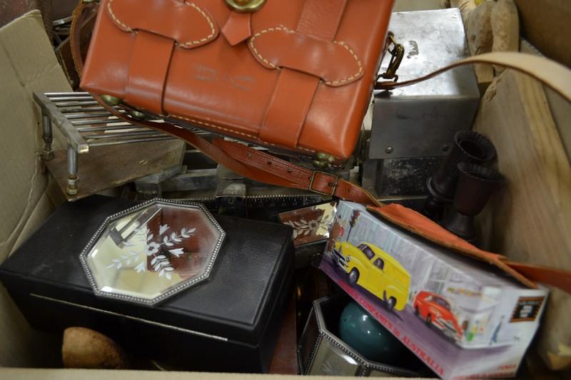 Appraisal: BOX OF ASSORTED ITEMS INCL DELI SCALES MANTLE CLOCK ETC