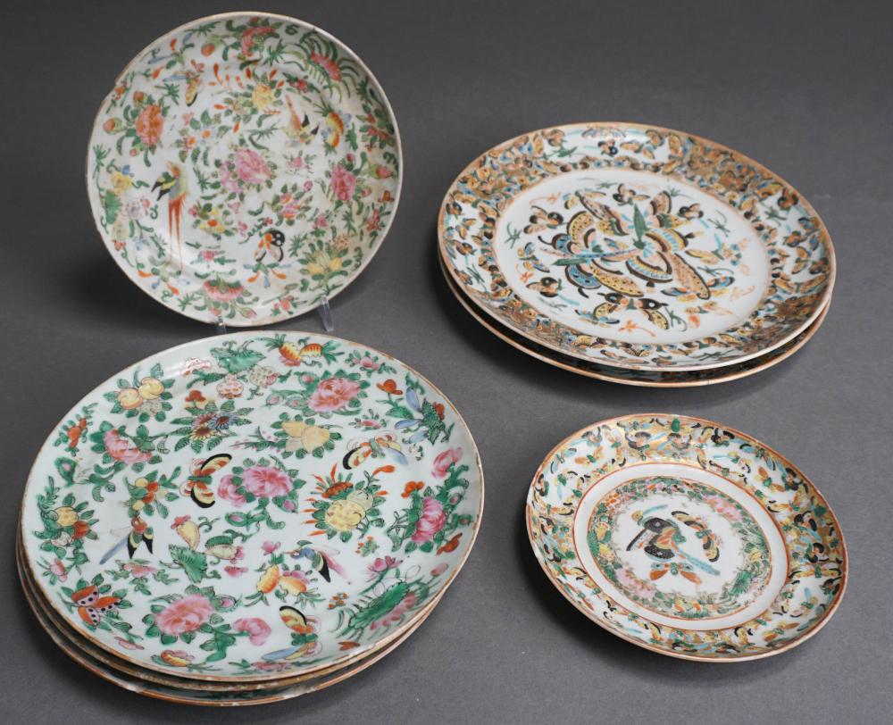 Appraisal: SEVEN ASSORTED CHINESE EXPORT PORCELAIN PLATES INCLUDING FAMILLE VERTE AND