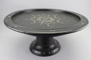 Appraisal: Mother of Pearl Inlaid Tazza Mother of Pearl Inlaid Tazza