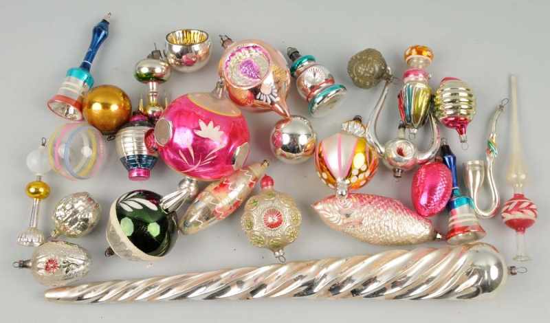 Appraisal: Lot of Christmas Ornaments Description Includes many assorted shapes with