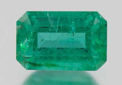 Appraisal: An Unmounted Emerald Emerald cut weighting carat Origin Brazil