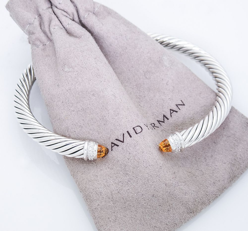 Appraisal: David Yurman mm Classic Cable Diamond Citrine David Yurman mm