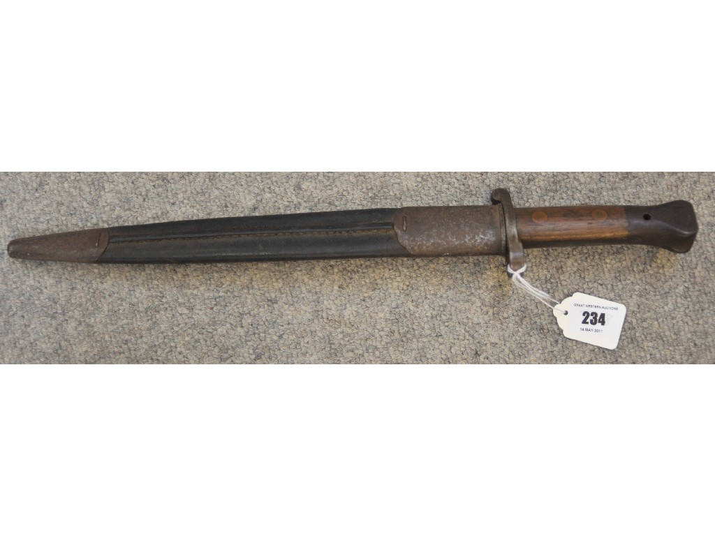 Appraisal: British bayonet in scabbard