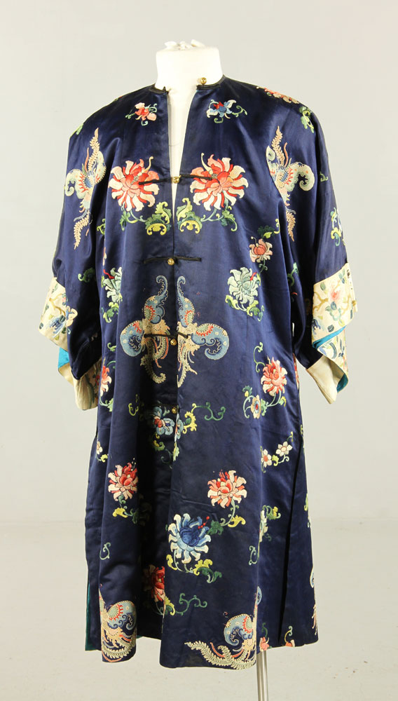 Appraisal: - Chinese Embroidered Robe Robe China embroidered silk h x