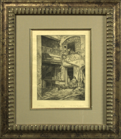 Appraisal: Charles Henry White American - Old Courtyard etching titled and