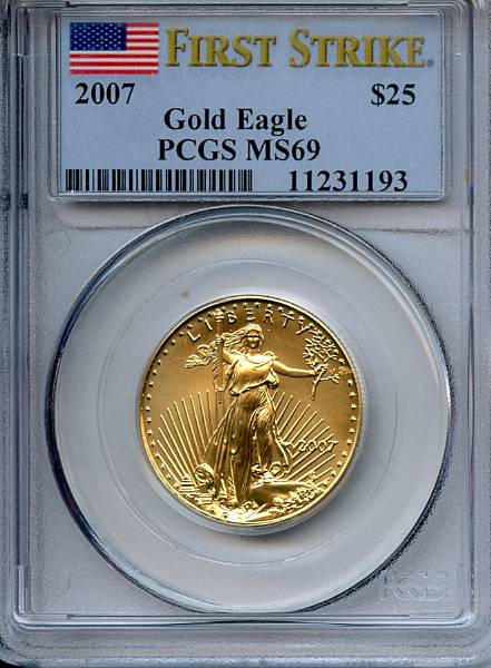 Appraisal: Gold Eagle MS PCGS In PCGS First Strike holder Virtually