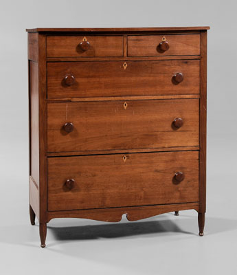 Appraisal: Southern Inlaid Walnut Ch