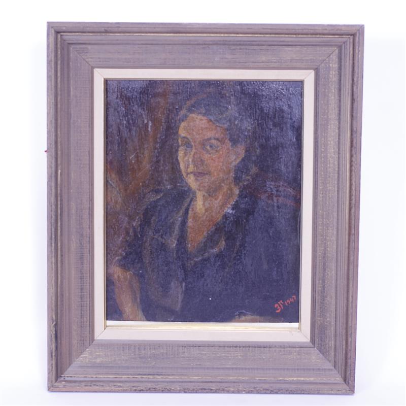 Appraisal: Russian Serbian modernist Fauvist portrait of a woman on wood