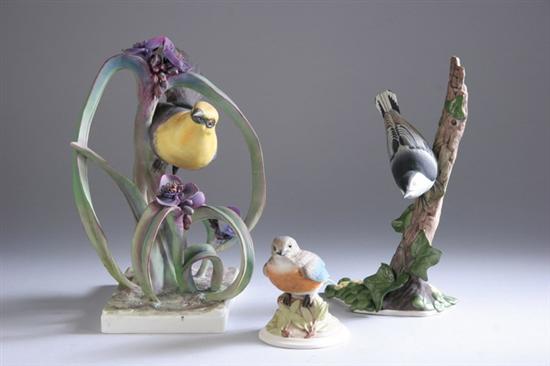 Appraisal: ONE ROYAL WORCESTER AND TWO BOEHM PORCELAIN BIRD FIGURES Royal