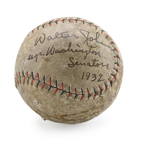 Appraisal: WALTER JOHNSON AUTOGRAPH Condition Report