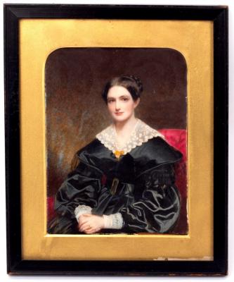 Appraisal: Sir William John Newton British - Portrait Miniature of Mrs