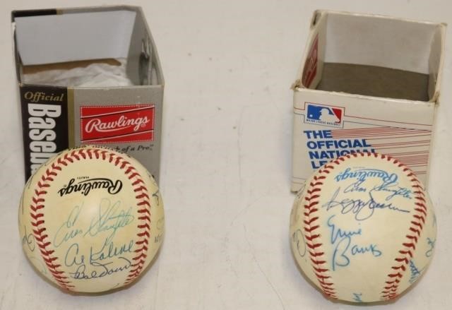 Appraisal: HALL OF FAME BASEBALL TO INCLUDE A RAWLINGSSIGNED AMERICAN LEAGUE