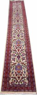 Appraisal: PERSIAN SAROUK RUNNER W ' L ' Ivory center with