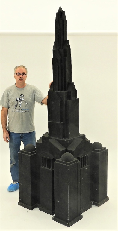 Appraisal: AMERICAN ARCHITECTURAL ART DECO SKYSCRAPER MODEL United States th CenturyDetailed