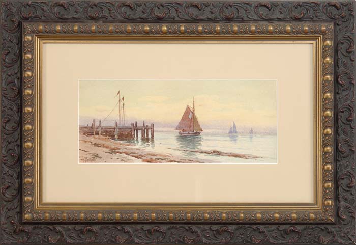 Appraisal: WILLIAM FREDERICK PASKELL American - SUNSET CRUISE Fine watercolor shows