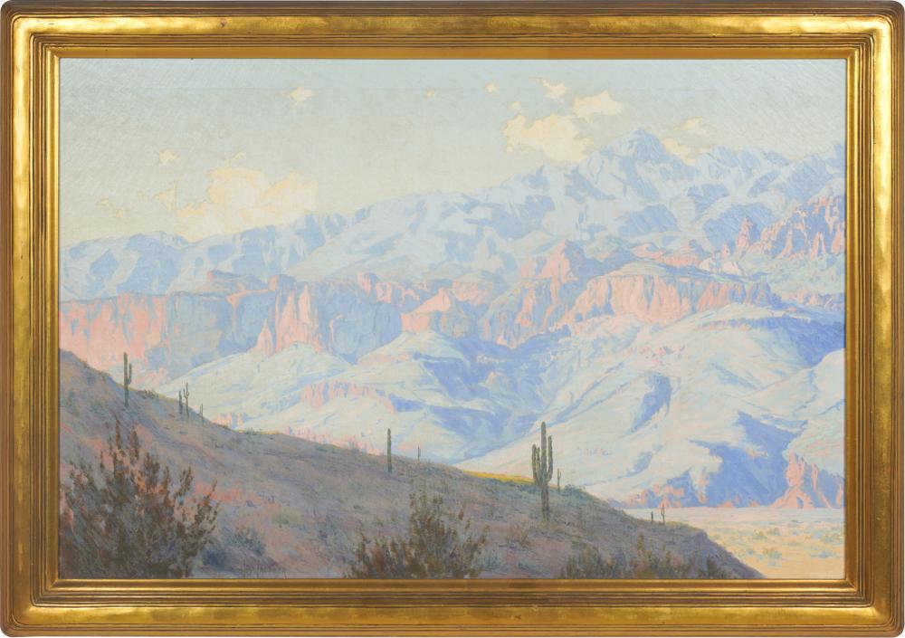 Appraisal: HARRY B WAGONER - Palm Springs landscape oil on canvas