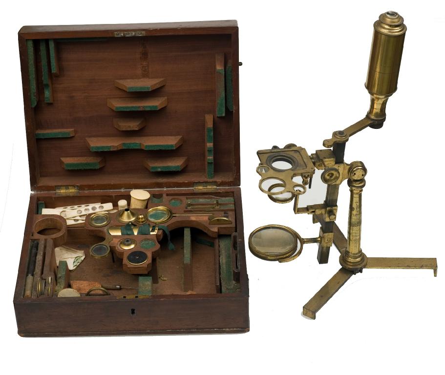 Appraisal: DOLLAND LONDON AN EARLY th CENTURY BRASS MONOCULAR MICROSCOPE BY