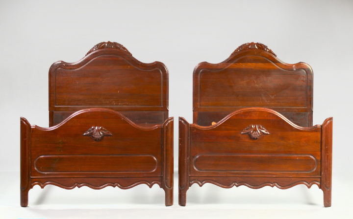 Appraisal: Rococo Revival-Style Seven-Piece American Black Walnut Bedroom Suite retaining the