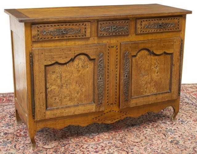 Appraisal: French Provincial Louis XV style mixed wood sideboard th c