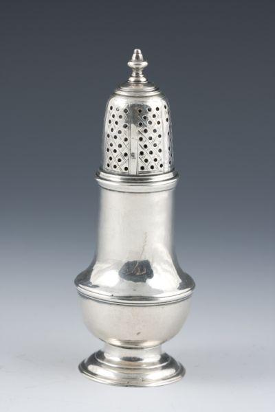 Appraisal: English Sterling Silver Caster London hallmarks assayed the pierced top