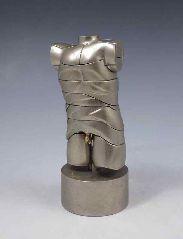 Appraisal: BERROCAL Miguel Spanish - ''Mini David'' Nickel Plated Puzzle Sculpture