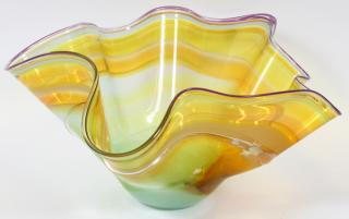 Appraisal: SUSAN ANNE GLASS ART GLASS VESSEL SUSAN ANNE GLASS ART