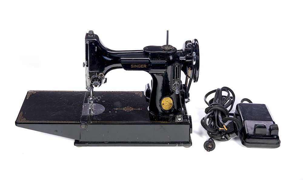 Appraisal: Singer Featherweight Sewing Machine with Accessories Good condition with normal