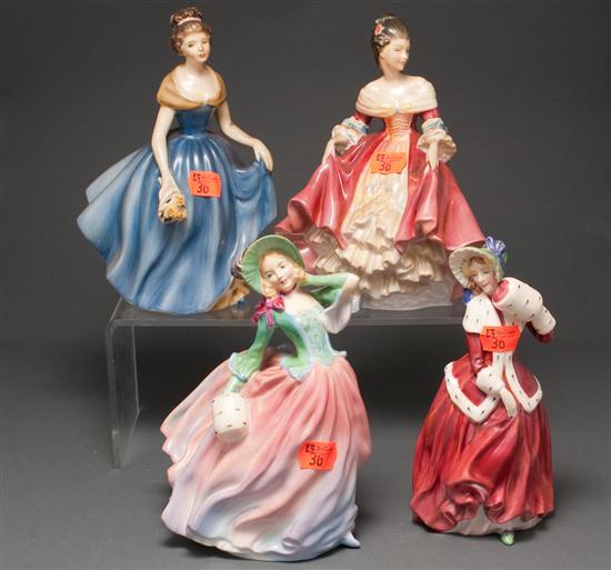 Appraisal: Four Royal Doulton china figures Southern Belle - H N