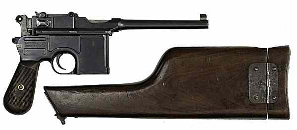 Appraisal: Mauser C Broomhandle Pistol with Shoulder Stock Holster cal barrel