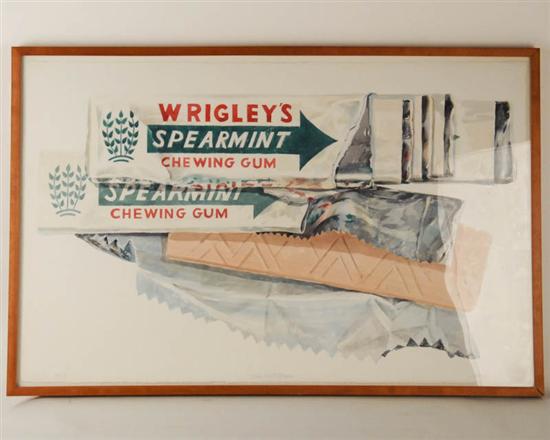 Appraisal: Don Nice Spearmint Gum Watercolor Exhibitions Don Nice Gemeente Museum