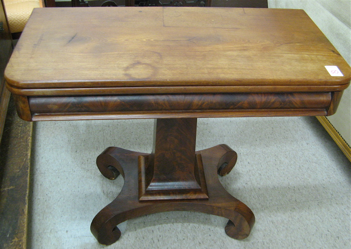 Appraisal: AN EMPIRE MAHOGANY GAME TABLE late Classicism mid th century