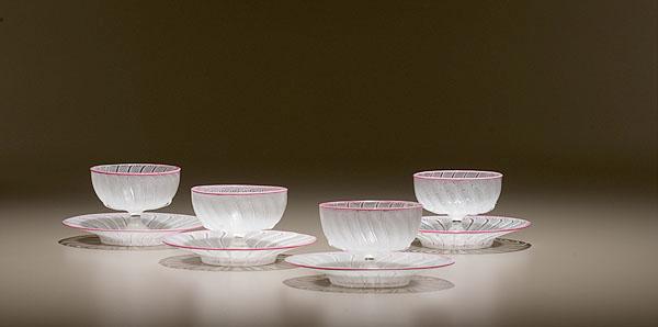 Appraisal: VENINI SHERBETS AND UNDERTRAYS Italian th century A set of