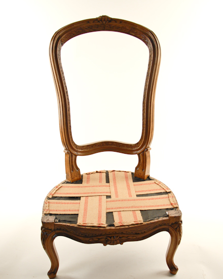 Appraisal: A Louis XV Low Walnut Chair for a very short