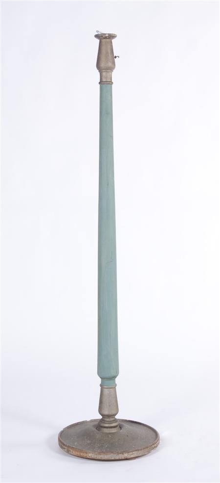 Appraisal: ROWLEY GALLERY STANDARD LAMP S overpainted wood the green column