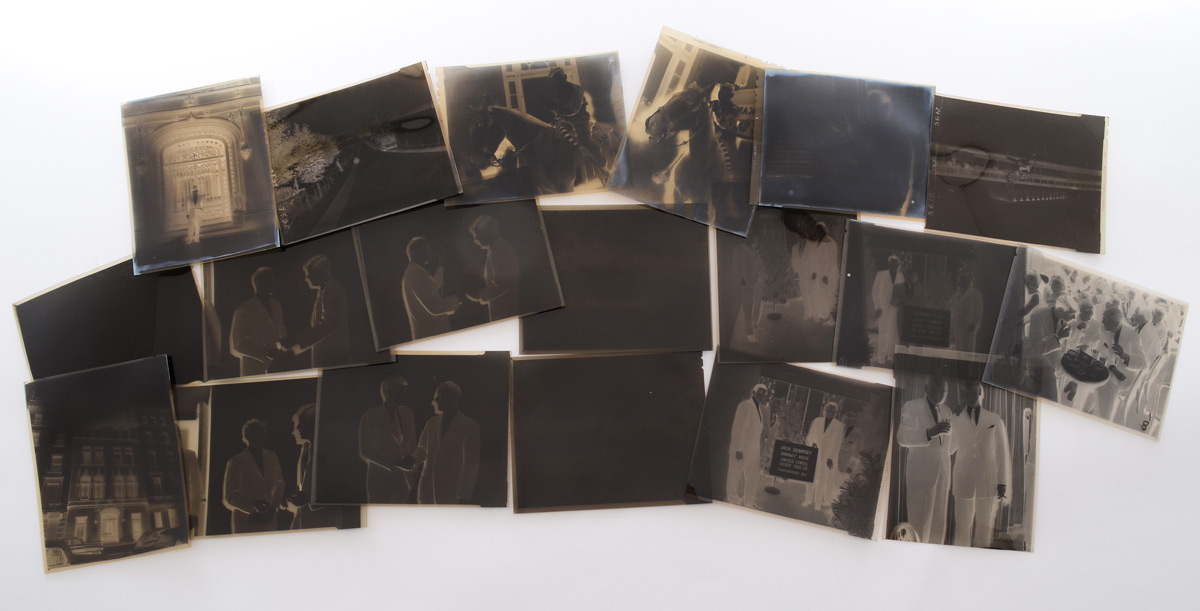 Appraisal: COLLECTION OF PHOTO NEGATIVES WITH JOHN F KENNEDY A large