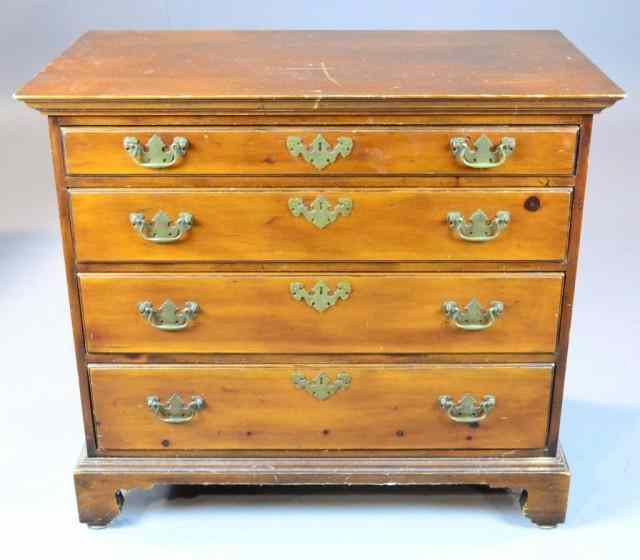 Appraisal: CHIPPENDALE FOUR-DRAWER DRESSERFour-drawer Chippendale pine dresser ''h x '' w