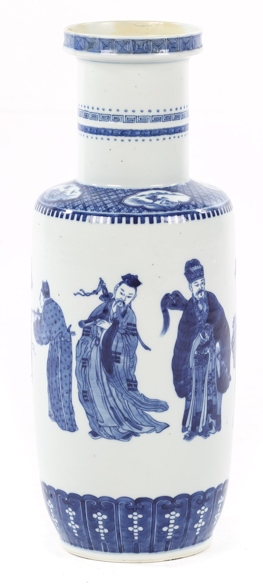 Appraisal: Chinese Export blue and white porcelain vase fourth quarter- th