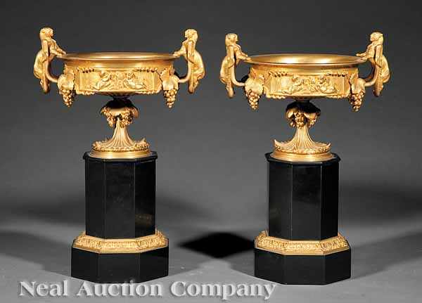 Appraisal: A Pair of Napoleon III Gilt Bronze and Black Belgian