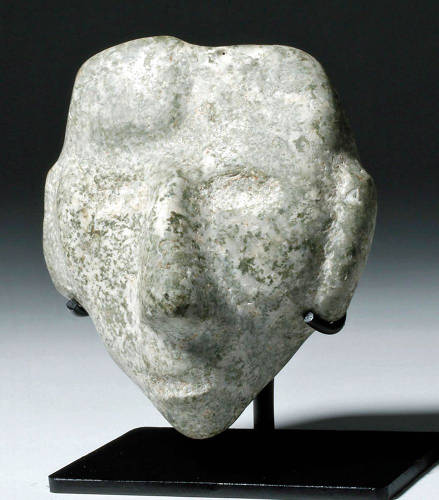 Appraisal: Guerrero Chontal Greenstone Mask Originally Listed At Pre-Columbian Mexico Guerrero