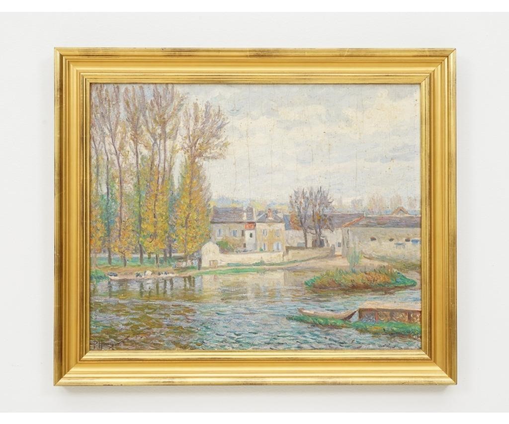 Appraisal: Paul Hoeniger - German French oil on board Impressionist landscape