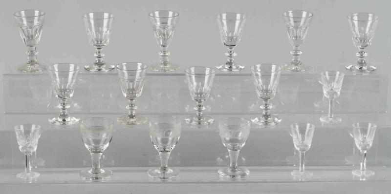 Appraisal: Lot of Assorted Cut Glass Cordials Description Four smallest glasses